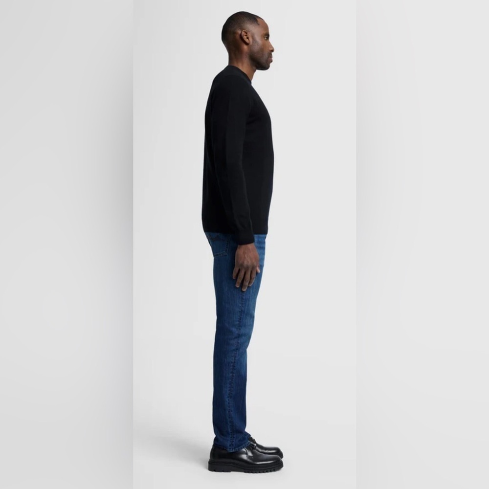 7 For All Mankind Cashmere Crew Sweater Black L - Picture 4 of 7
